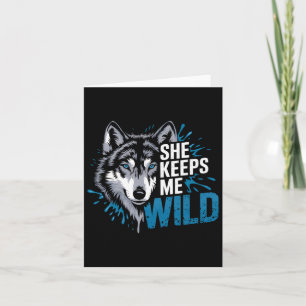 Carte Elle me garde sauvage Loups Saint-Valentin pour am