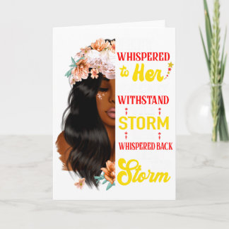Carte Elle murmura en retour Je suis la tempête Mois de 