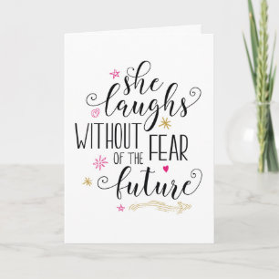 Carte Elle rit sans crainte - My Proverbs 31 Femme