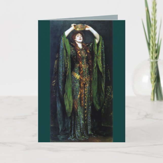 Carte Ellen Terry vintage comme Madame Macbeth (Devant)