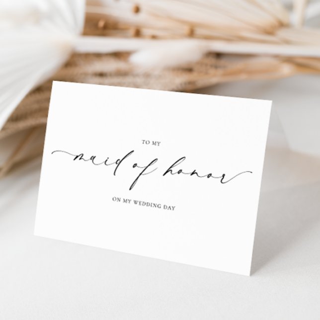 Carte Ellesmere À Ma Demeure De Mariage Jour De Mariage (Ellesmere To My Maid Of honor Wedding Day Card)