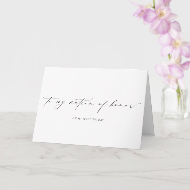 Carte Ellesmere À Mon Chef D'Honneur Le Jour Du Mariage (Orchidée)