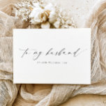 Carte Ellesmere À Mon Mari<br><div class="desc">La carte de mariage Ellesmere présente un design minimaliste moderne sur un arrière - plan blanc pour un look propre et simple. L'en-tête de script est une image qui ne peut pas être modifiée. Tous les autres textes sont entièrement modifiables. Pour une personnalisation plus avancée de cette conception, il suffit...</div>