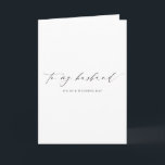 Carte Ellesmere À Mon Mari<br><div class="desc">La carte de mariage Ellesmere présente un design minimaliste moderne sur un arrière - plan blanc pour un look propre et simple. L'en-tête de script est une image qui ne peut pas être modifiée. Tous les autres textes sont entièrement modifiables. Pour une personnalisation plus avancée de cette conception, il suffit...</div>
