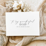Carte Ellesmere À Mon Merveilleux Jour De Mariage Papa<br><div class="desc">La carte de mariage Ellesmere présente un design minimaliste moderne sur un arrière - plan blanc pour un look propre et simple. L'en-tête de script est une image qui ne peut pas être modifiée. Tous les autres textes sont entièrement modifiables. Pour une personnalisation plus avancée de cette conception, il suffit...</div>