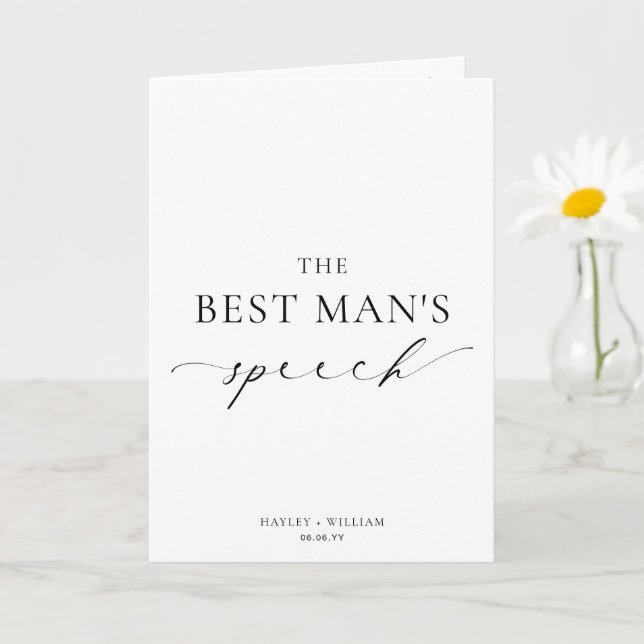 Carte Ellesmere Le Discours Mariage du meilleur homme (Petite plante)