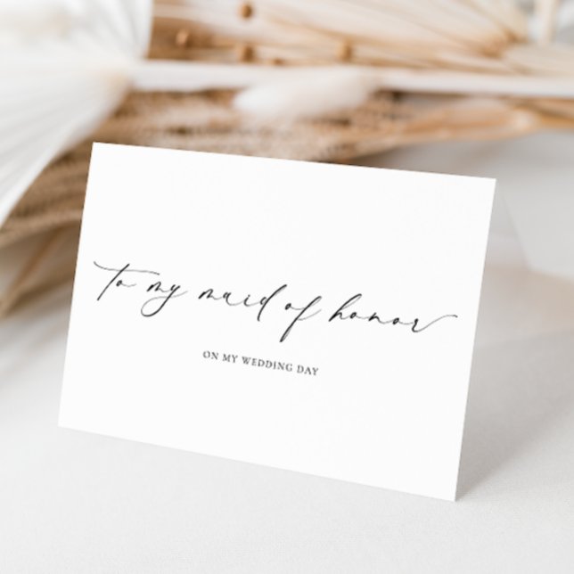 Carte Ellesmere Pour Ma Demoiselle D'Honneur Jour De Mar (Ellesmere To My Maid Of honor Wedding Day Card)