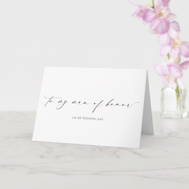 Carte Ellesmere Pour Mon Homme D'Honneur Jour De Mariage (Orchidée)