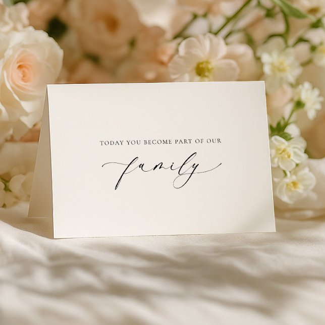 Carte Ellesmere Today You Become Family Wedding Day (Créateur téléchargé)