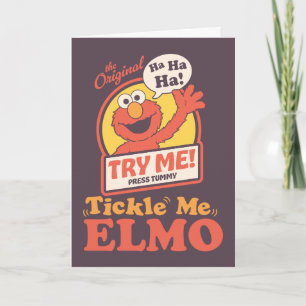 Carte Elmo Joyeux Anniversaire Rétro qui fait signe