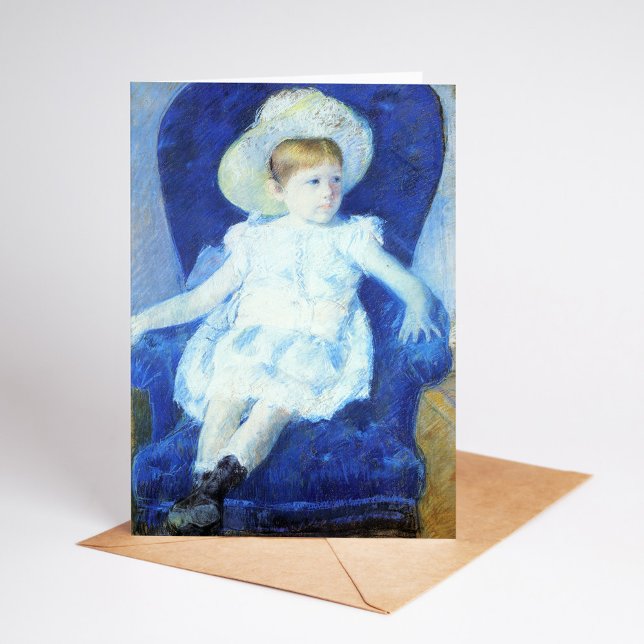 Carte Elsie dans une chaise bleue | Mary Cassatt (Créateur téléchargé)