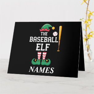 Carte Éluve de baseball avec nom personnalisé pour famil