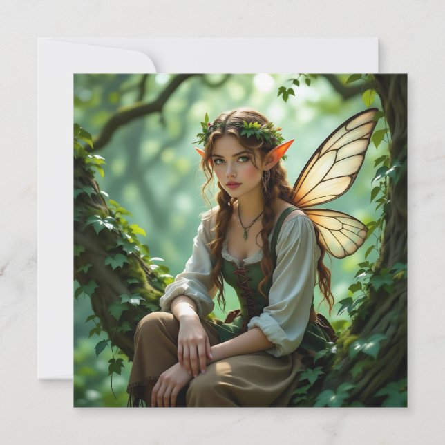 Carte  Elven Fairy Magical Enchanted Forest (Devant)
