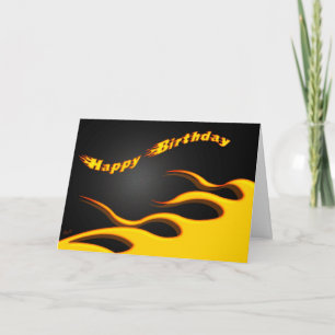 Carte Emballage des flammes : Joyeux anniversaire