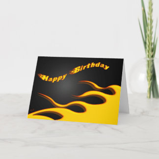 Carte Emballage des flammes : Joyeux anniversaire
