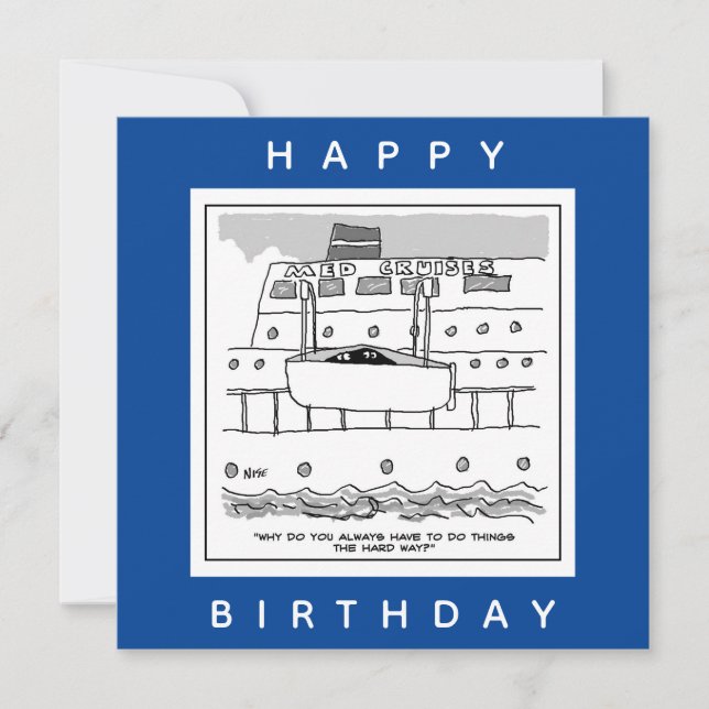 Carte Embarquement sur un bateau de croisière. Amusants  (Devant)