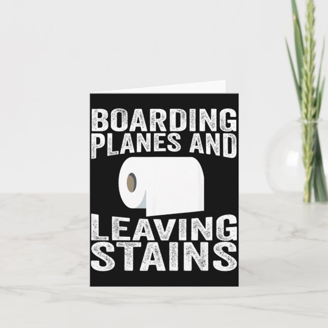 Carte Embarquer dans des avions et laisser des taches (Devant)