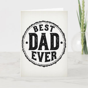 Carte Emblématique Vintage Meilleur Papa