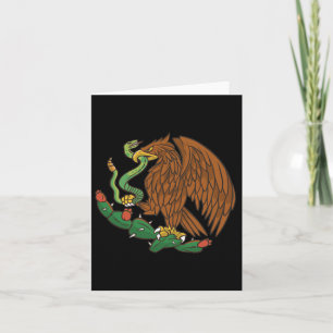 Carte Emblème d'aigle Mexique Drapeau mexicain Cinco De