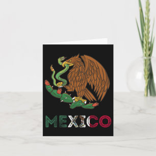 Carte Emblème de l'aigle du Mexique Drapeau mexicain Fie