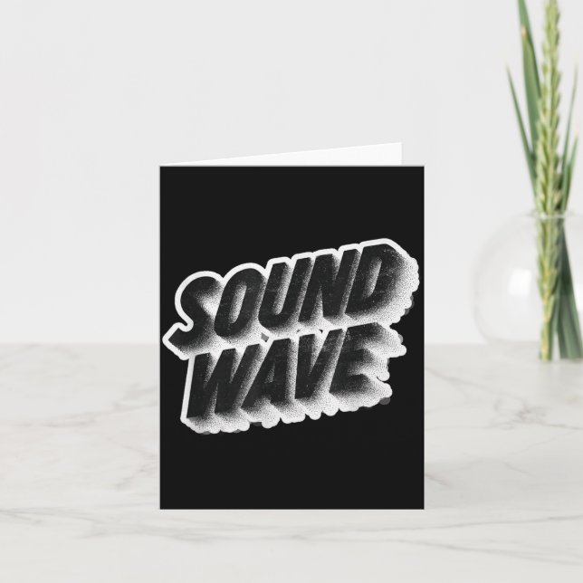 Carte Emblème de vague sonore décontracté pour un look c (Devant)