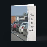 Carte Embouteillage - anniversaire pour le papa<br><div class="desc">Anniversaire pour le papa avec l'embouteillage sur l'autoroute.</div>