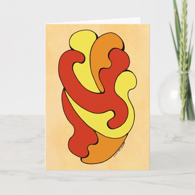 Carte Embracer les courbes (Jaune, Rouge, Orange) (Devant)