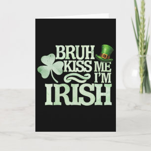 Carte Embrasse-moi, je suis irlandais Drôle Saint Patric
