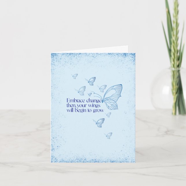 Carte Embrasser le changement - Papillon point-virgule i (Devant)