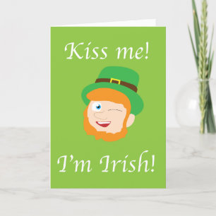Carte Embrassez-moi, je suis Irlandais, jour de la Saint