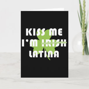 Carte Embrassez-Moi Je Suis Irlandais Trèfle Fête De La