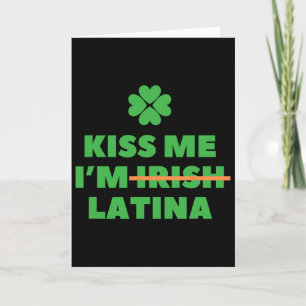 Carte Embrassez-moi, je suis Irlandaise Latine Citation 