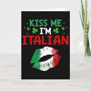 Carte Embrassez-moi, je suis italien Saint-Patrick drôle