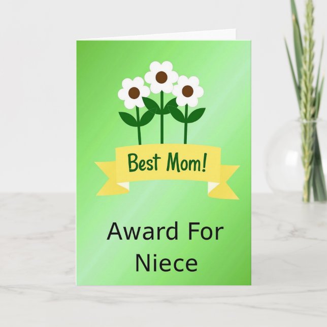 Carte Emerald Best Mom Illustration Card (Devant)