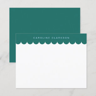Carte Emerald Green Scallop Bordure