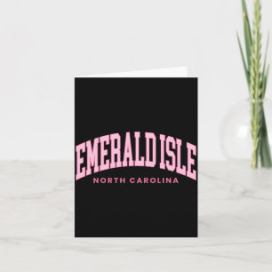 Carte Emerald Isle Caroline du Nord Rétro Prépa Rappel