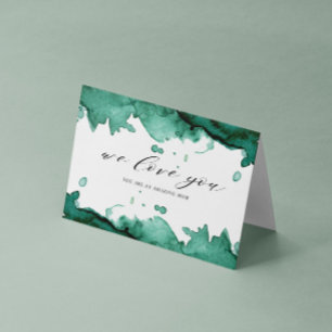 Carte Emerald Watercolor Wash Mère's Day Card