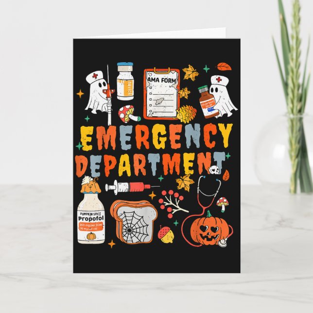 Carte Emergency Department Funny Er Nurse Halloween Soky (Devant)