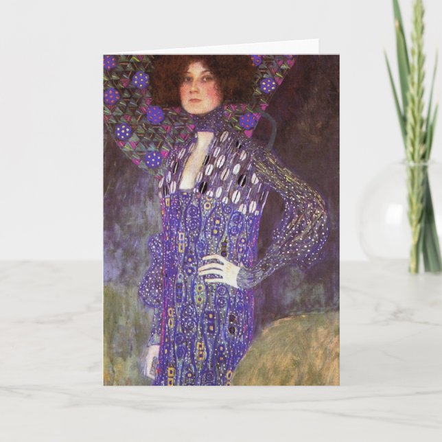 Carte Emilie Floege par : Gustav Klimt (Devant)