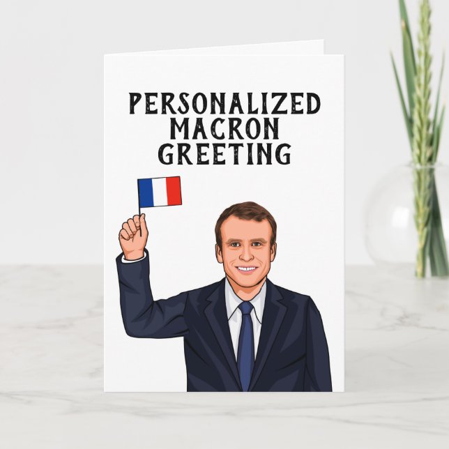 CARTE EMMANUEL MACRON PERSONNALISÉ (Devant)