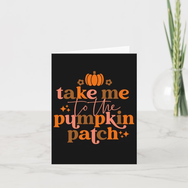 Carte Emmène-moi à la parcelle de citrouilles automne fa (Devant)