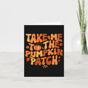 Carte Emmène-moi à la parcelle de citrouilles automne fa