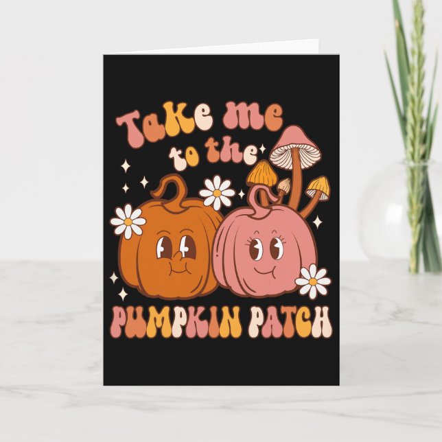 Carte Emmène-moi à la parcelle de citrouilles d'automne  (Devant)