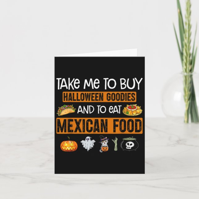 Carte Emmenez-Moi Pour Acheter Des Goodies D'Halloween E (Devant)