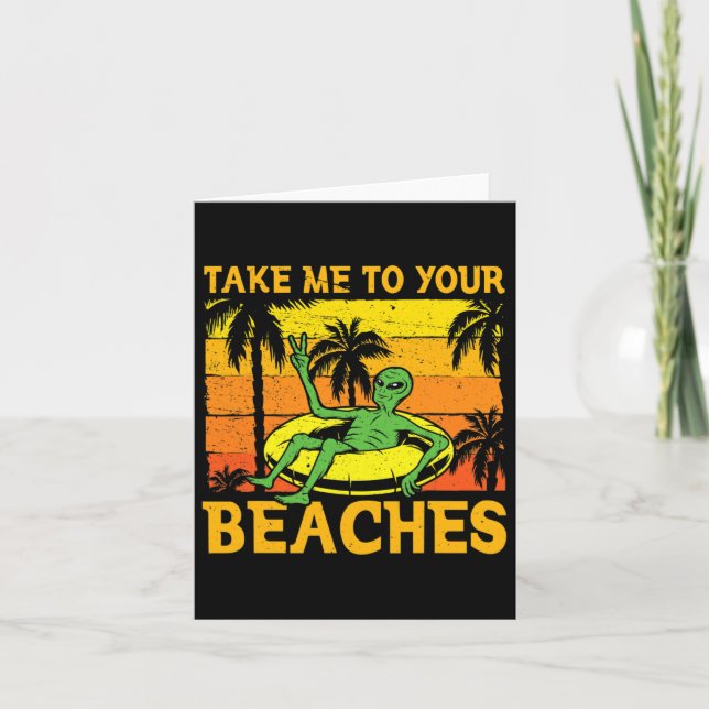 Carte Emmenez-Moi Sur Vos Plages Design Pour Un Qui Croi (Devant)