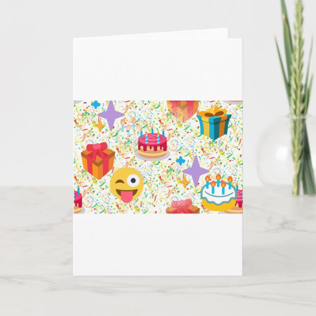 Carte emoji anniversaire heureux (Devant)