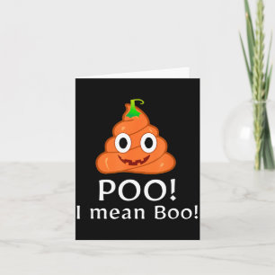 Carte Emoji de caca je veux dire Boo Drôle de citrouille