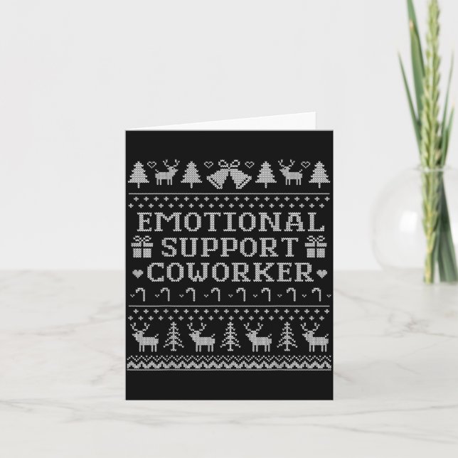 Carte Emotional Suprt Coworker Funny Ugly Christmas Swea (Devant)