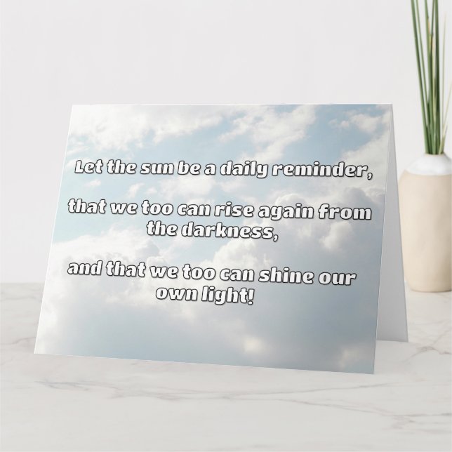 Carte Empath Shine Positive Encouragement Citation (Devant)