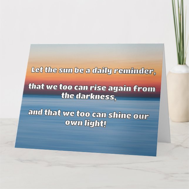 Carte Empath Shine Positive Encouragement Citation (Devant)